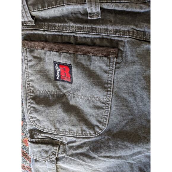 Wrangler Riggs Workwear Pants 40 X‎ 30 Green Cargo Ripstop for Grunge Work - Picture 6 of 7
